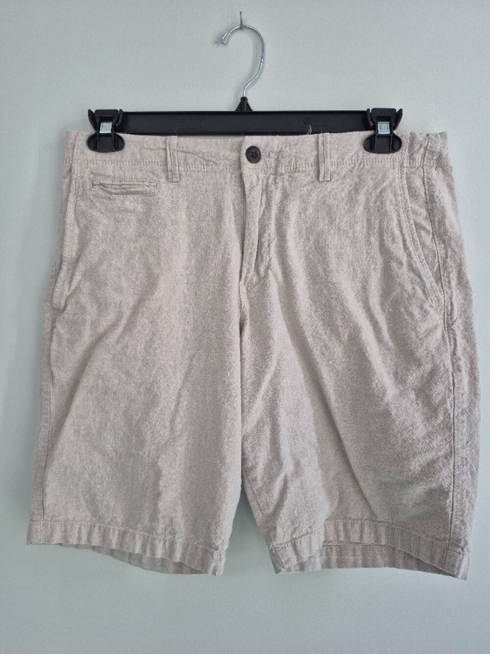 GAP Men’s Linen‑Cotton Blend Shorts – Neutral Beige Summer Classic – Size 31